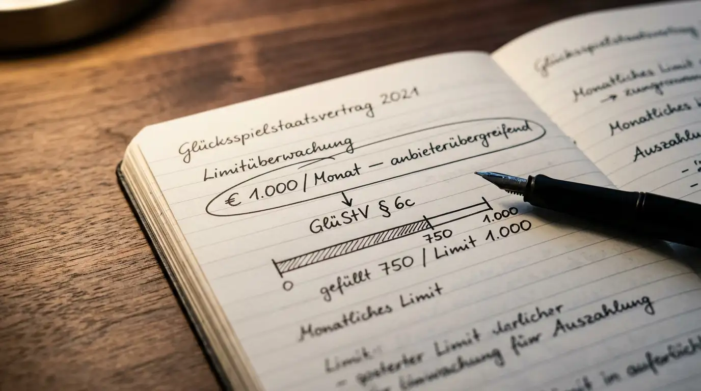Notizen mit dem Euro-Symbol und der Markierung des monatlichen 1.000-Euro-Einzahlungslimits