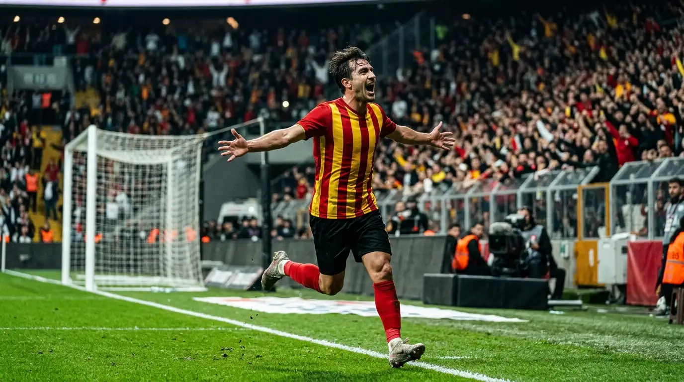 Torjubel im Stadion nach einem ergebnisentscheidenden Treffer in der Süper Lig